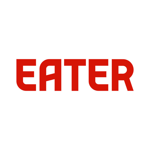 Red 'EATER' text on a white background