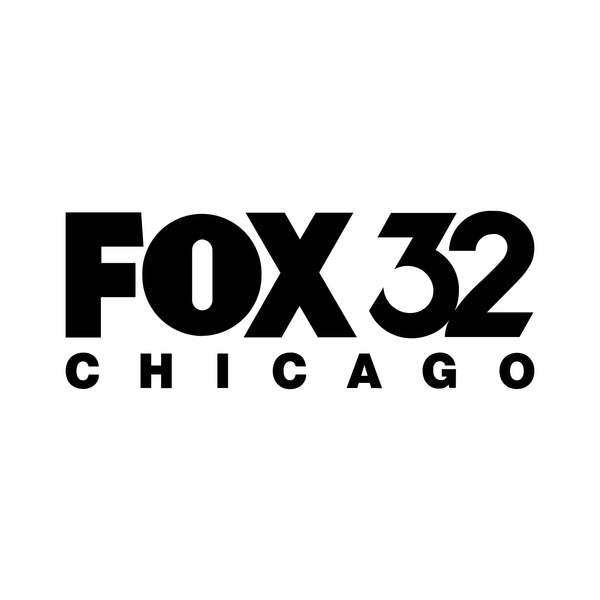Black 'FOX 32 Chicago' logo on a white background