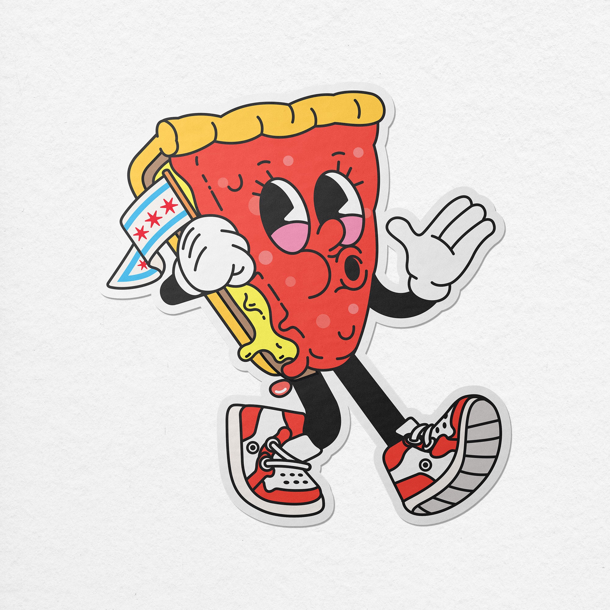 Character Sticker - Deep Dish Pizza - Lucy Lou
