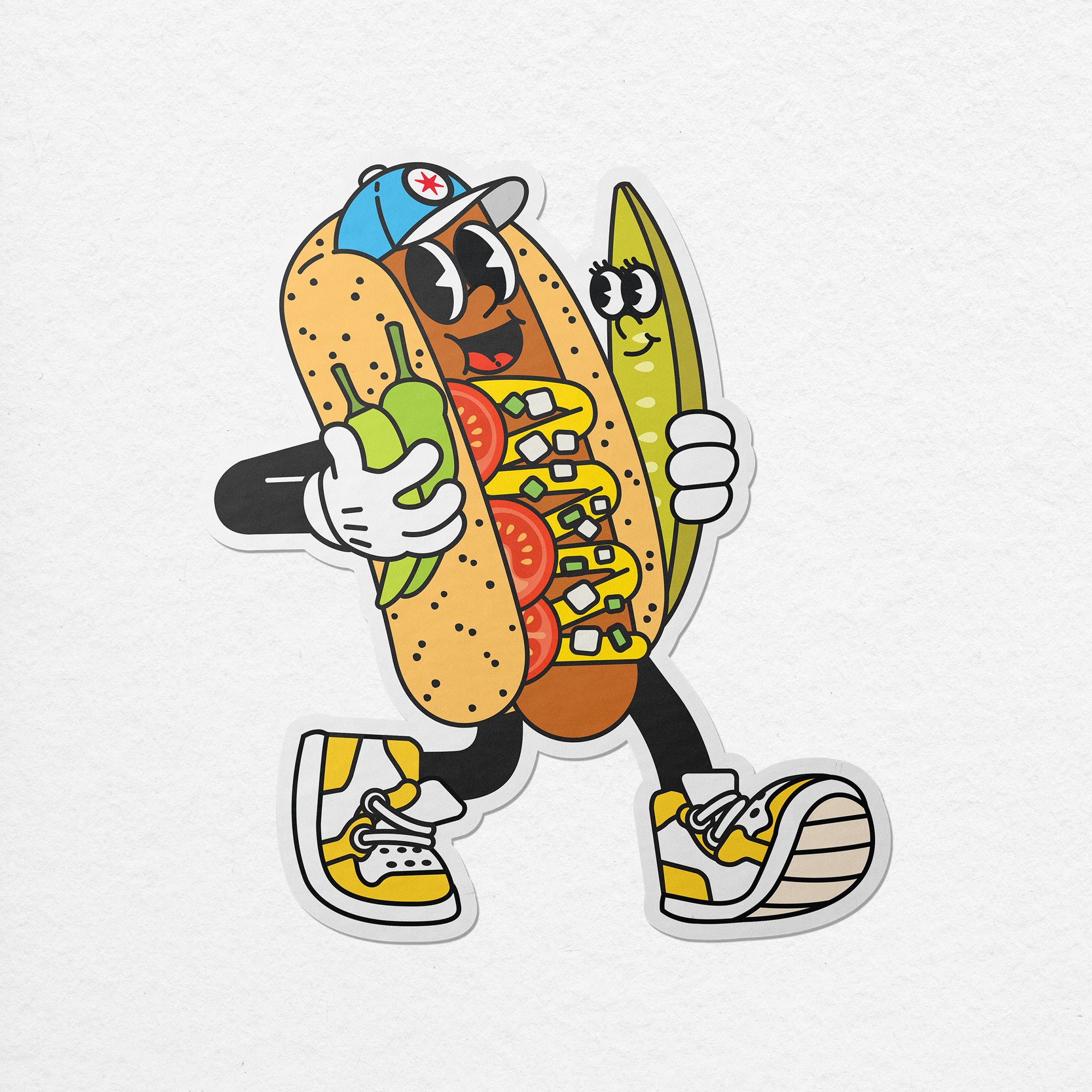Character Sticker - Hot Dog - Davey Dog