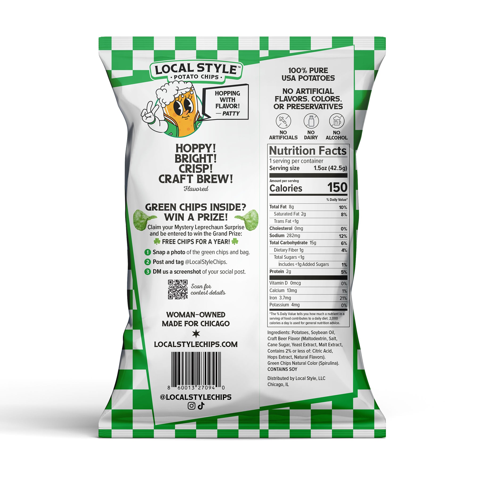 Green Beer Flavor Wholesale (25 ct) - Local Style | Chicago Potato Chips