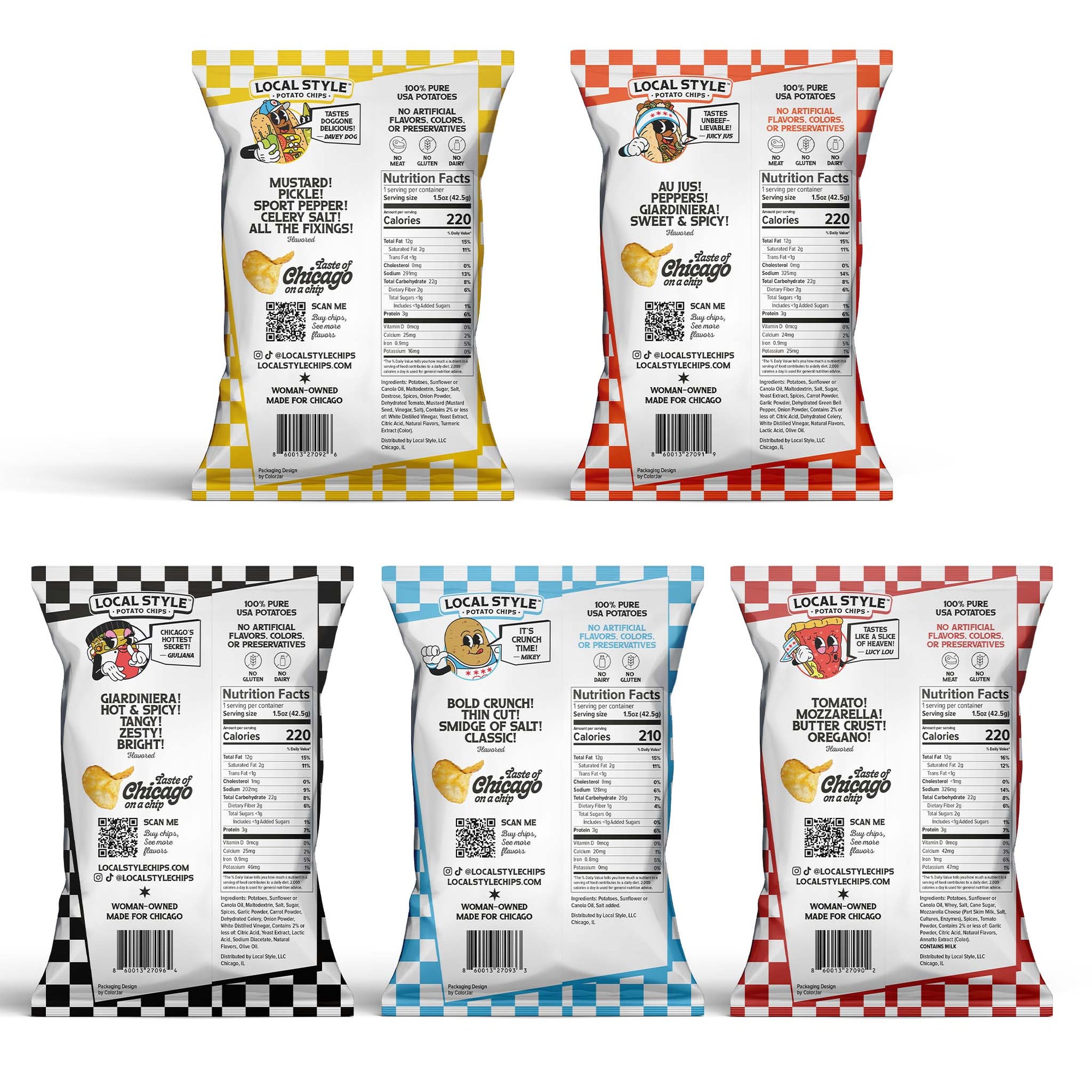 Local Style Potato Chips 50 Party Pack Back