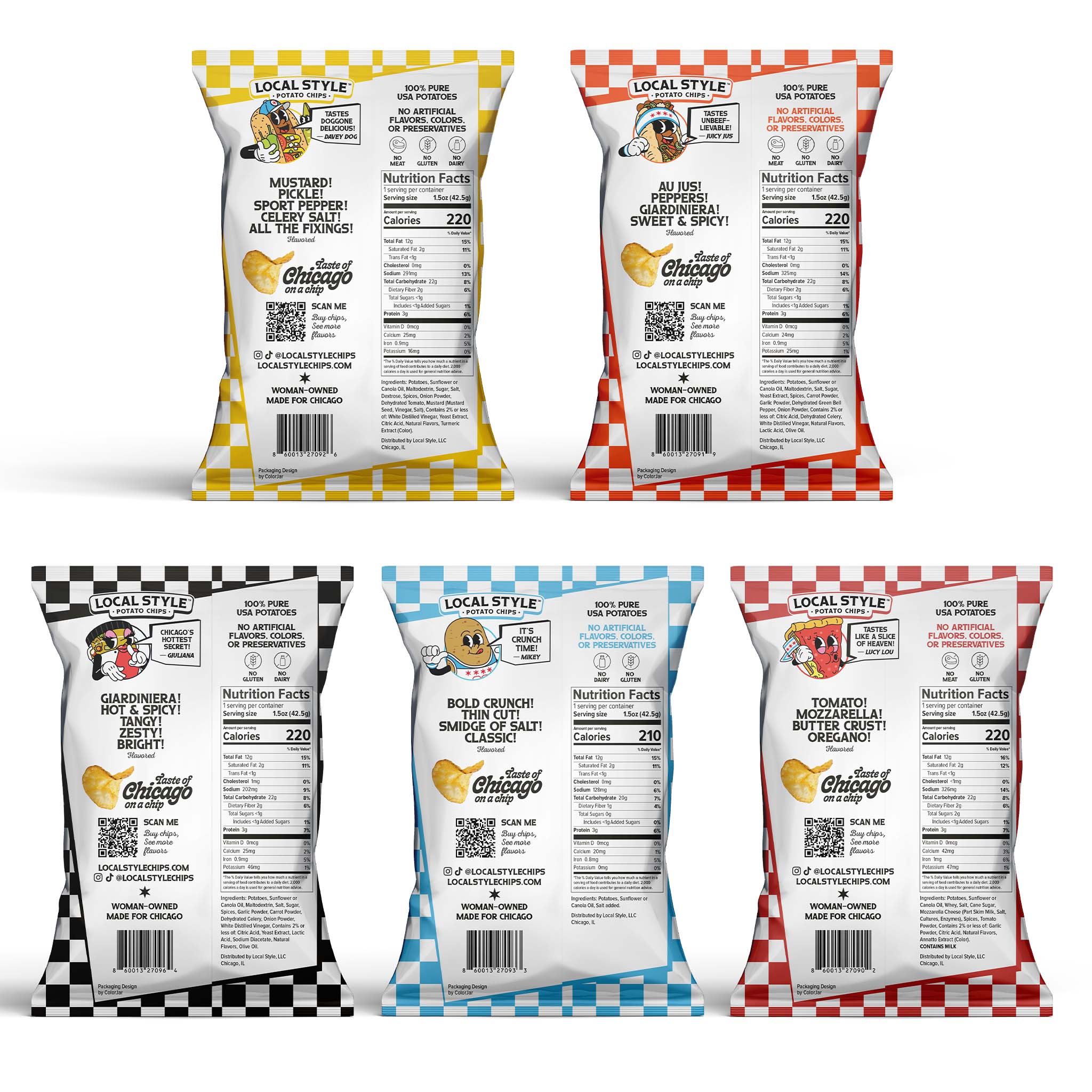 Local Style Potato Chips 50 Party Pack Back