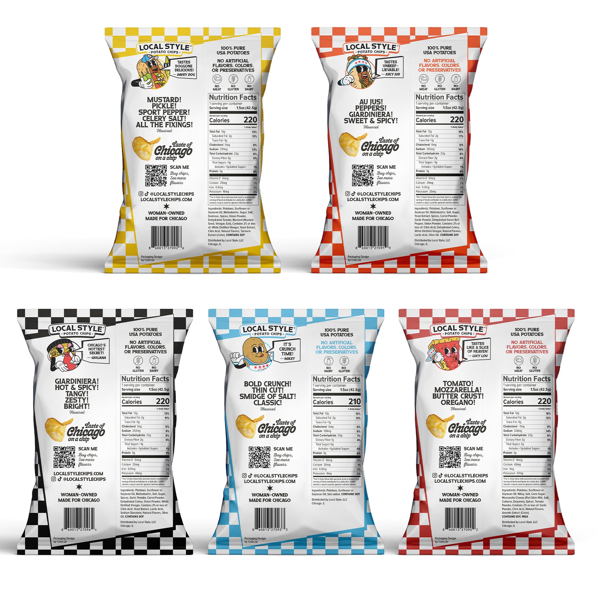 Local Style Potato Chips 50 Party Pack Back