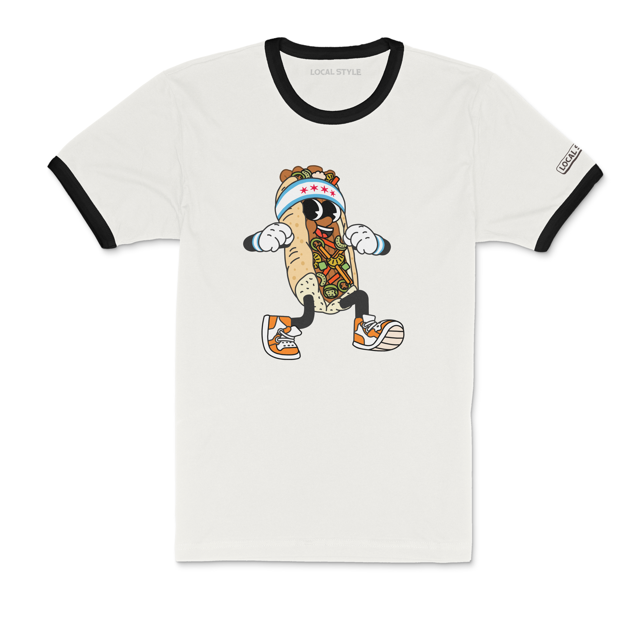 "Juicy Jus" Ringer Tee Shirt | Local Style Chips