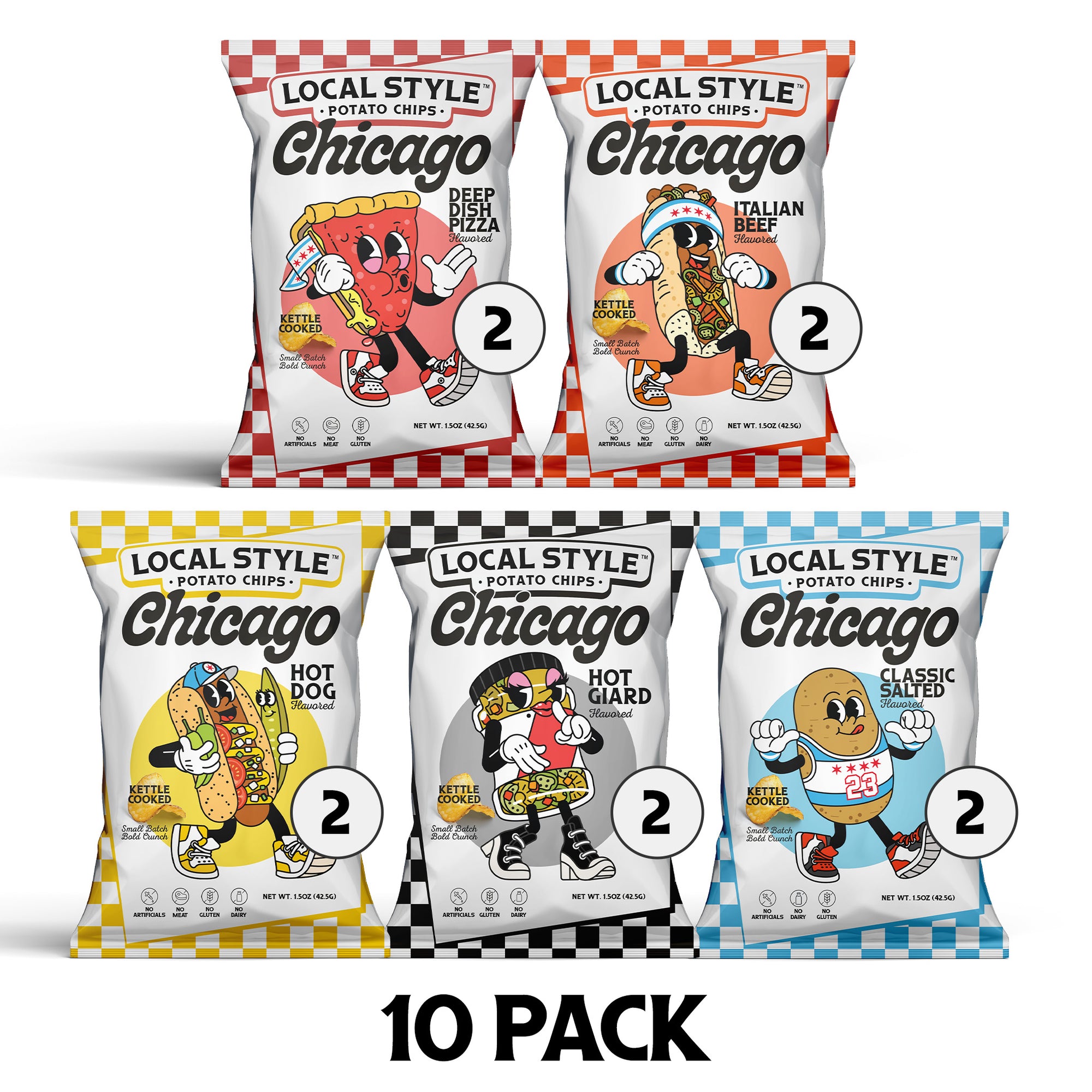 Variety Pack Chicago Chips (10 Pack) - Local Style's Chicago Potato Chips